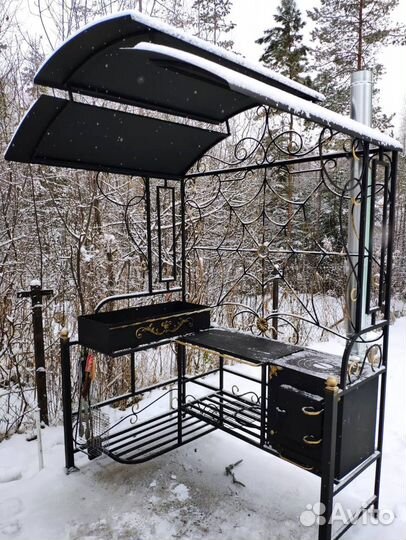 Мангал с крышей