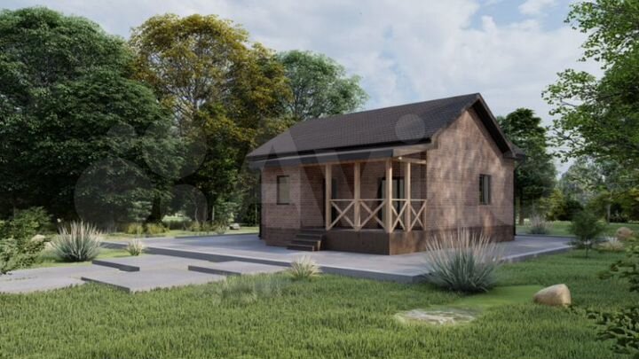 Коттедж 101 м² на участке 10 сот.