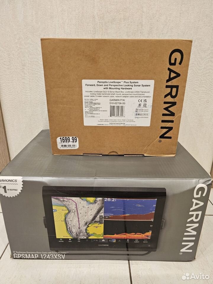 Garmin gpsmap 1243xsv+panoptix lvs34+gls10