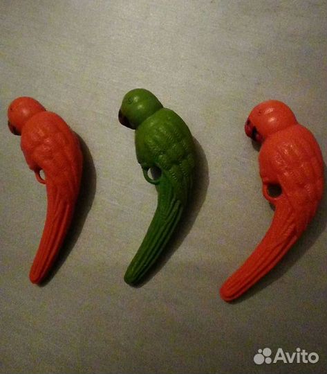 Попугайчики. Игрушки СССР, винтаж