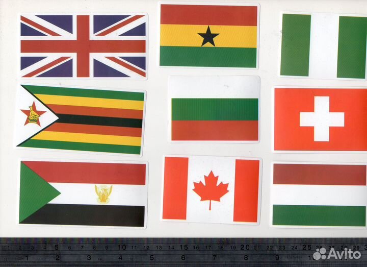 Флаги стран мира наклейки на чемодан