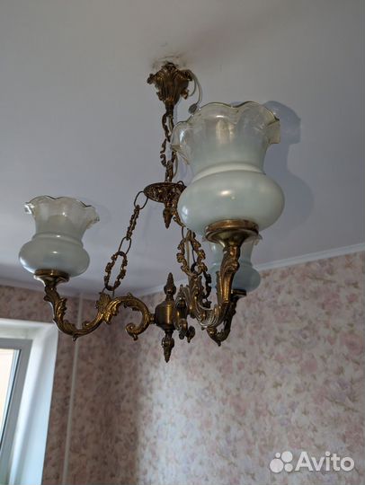 Люстра бронзовая