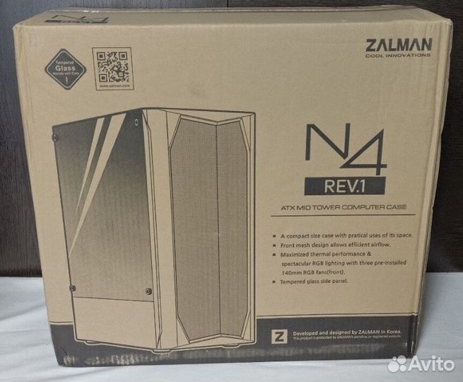 Корпус со стеклом Zalman N4 Rev.1 6Fan RGB (новый)