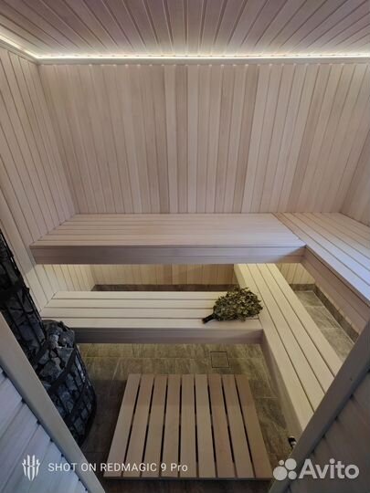 Русская баня на дровах с мини бассейном