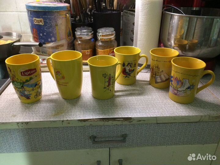 Чайник заварочной Липтон и кружки