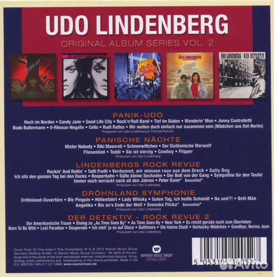 Udo Lindenberg - Original Album Series Vol. 2 (5 C