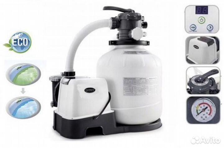 Песочный фильтр-хлорогенератор Intex 26676 6000лч