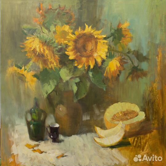 206 Натюрморт с подсолнухами кисти Анны Давыдченко