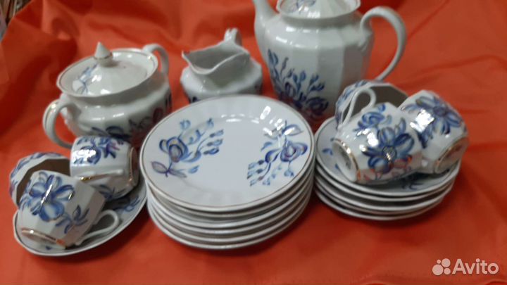 Кофейный сервиз.гарднер вербилки. костяной фарфор