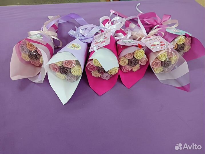 Шоколадные букеты из роз