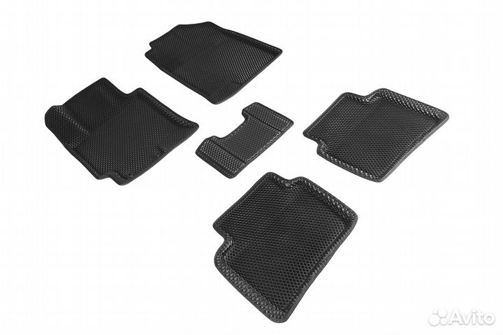 3d коврики в салон 5 шт. Hyundai Solaris 2