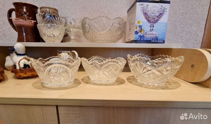 Посуда керамическая, хрустальная