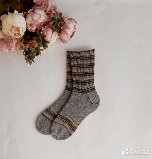 Носки шерстяные вязаные