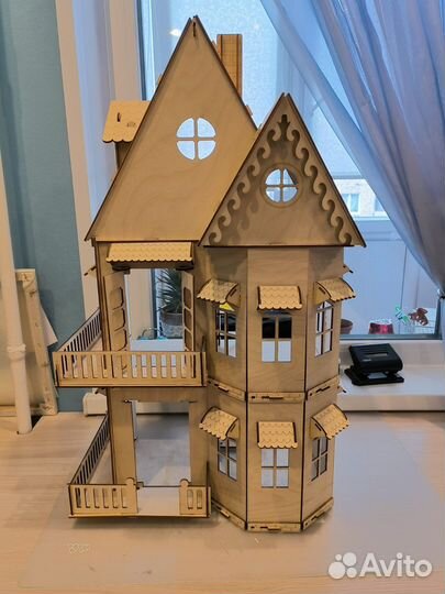 Кукольный домик деревянный сборная модель