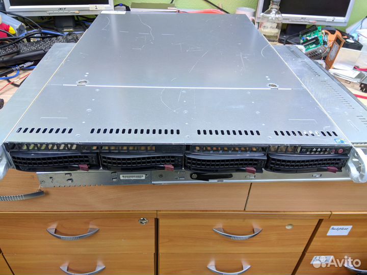 Корпус Серверный 1U Supermicro SC815TQ 4x HDD