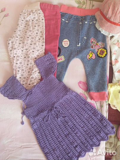 Вещи детские для девочки на 9-12 месяцев