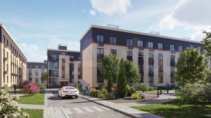 2-к. квартира, 61,9 м², 1/4 эт.