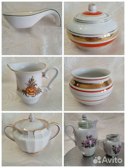 Фарфор из разных сервизов