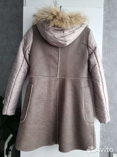Дубленка женская демисезонная куртка еврозима 46