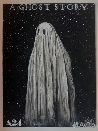 Работа акрилом на холсте ручная работа