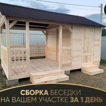 Беседка из ели. Доставка