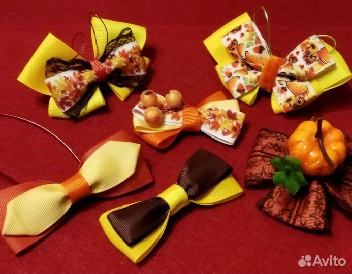 Осенние бантики и бабочки-галстуки