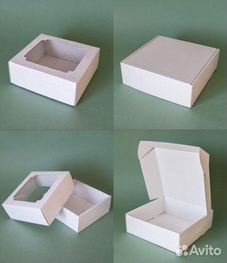 Белая крафтовая коробка, разные размеры