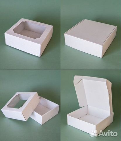 Белая крафтовая коробка, разные размеры