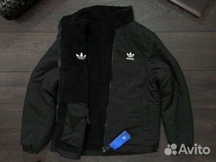 Куртка adidas двухсторонняя барашка