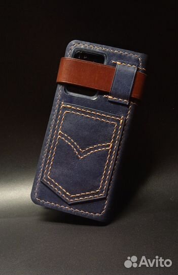 Чехол-книжка для телефона из натуральной кожи