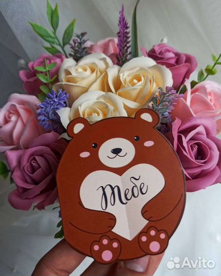 Букет из мыльных роз