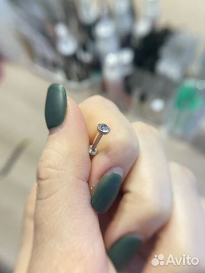 Лабрет титан серьга пирсинг