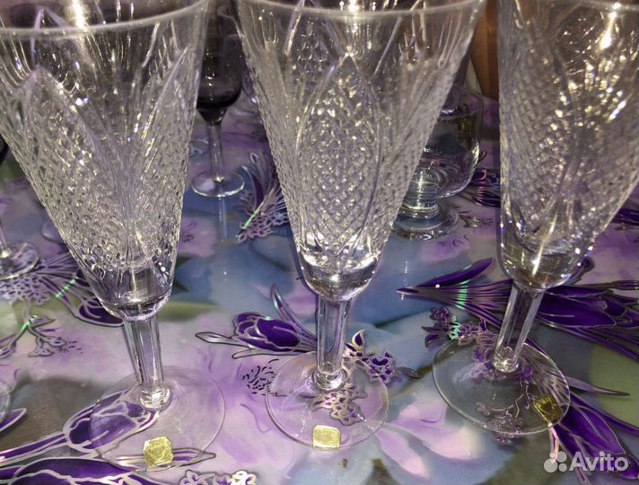 Хрустальные бокалы для шампанского