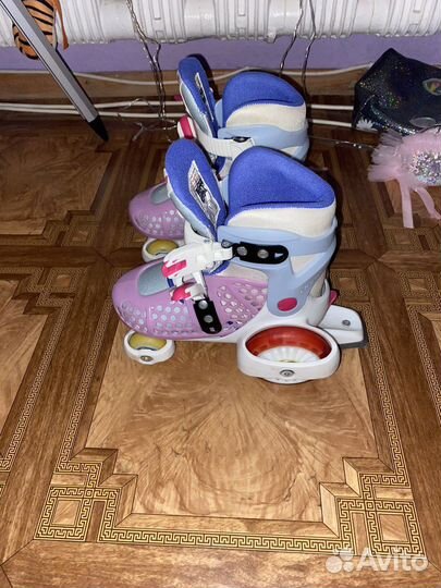 Роликовые коньки 4х колесные детские 29-32