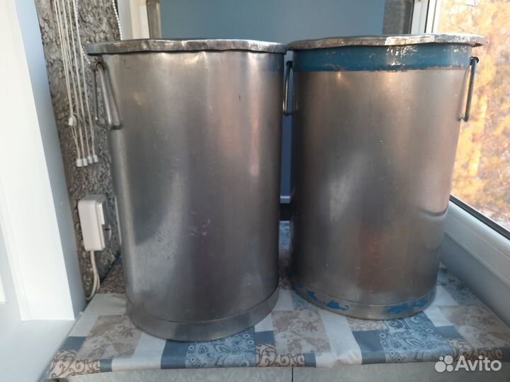 Бачок с крышкой из нержавейки 45 литров для воды