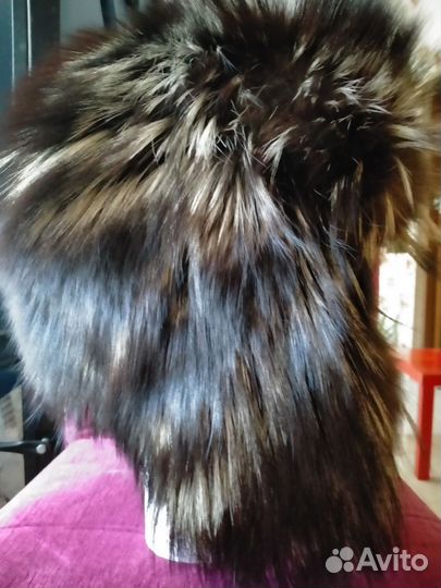 Шапка ушанка чернобурка 56-57 си