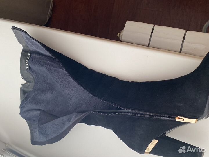 Зимние сапоги из замши 40 размер на узкую ногу