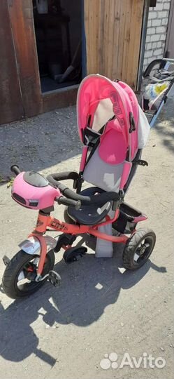 Детский велосипед с родительской ручкой