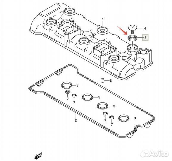 Suzuki O-ring под болт клапанной крышки GSX-R600/7