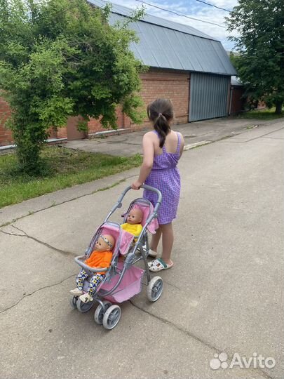 Кукольная коляска для двойни(двух кукол)