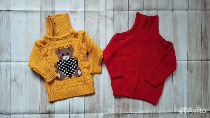 Пакет теплых вещей на девочку 80 86