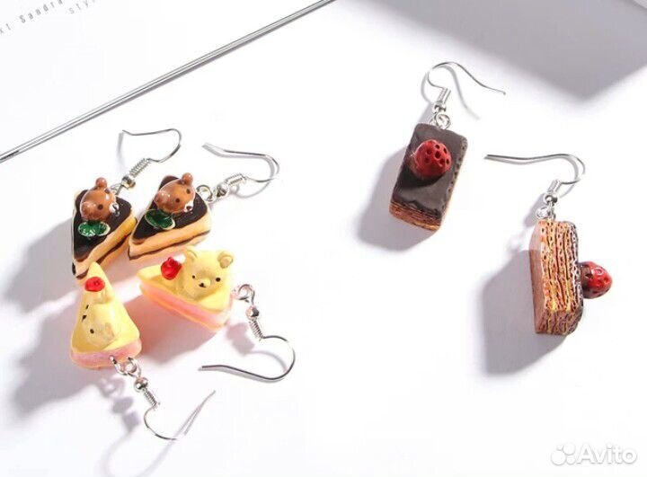 Серьги тортики