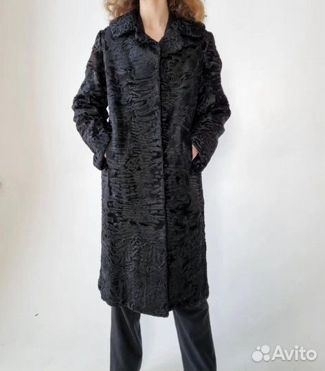 Пальто каракульча Swakara, размер оверсайз