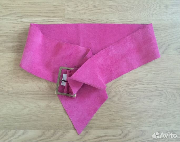 Натуральный ремень из кожи замши