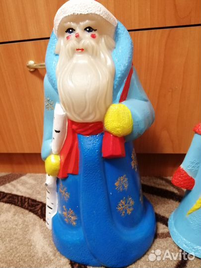 Дед Мороз и Снегурочка СССР пластик
