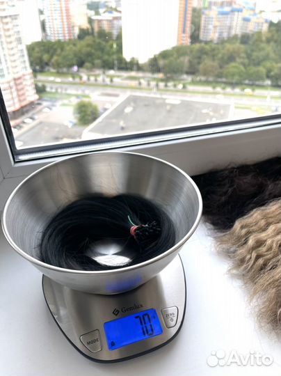 Волосы для наращивания бу 58 см черные