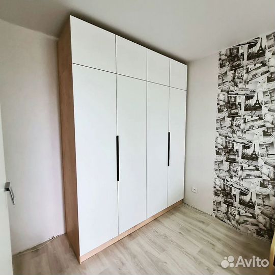 Шкаф распашной с фрезерованными фасадами