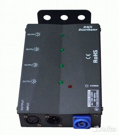 Оптический 4-канальный сплиттер DMX-сигнала Anzhee