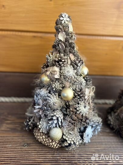 Рождественский новогодний венок Подсвечник елка