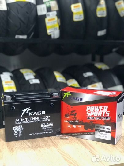 Аккумулятор мото AGM kage YTX24HL